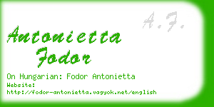 antonietta fodor business card